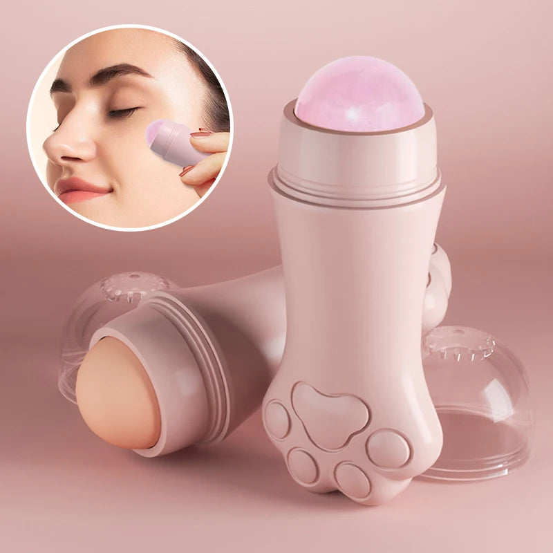 Face Oil Absorbing Roller Skin Care Tool Cat Claw Volcanic Stone Oil Absorber Washable Facial Oil Removing Care Skin Makeup Tool