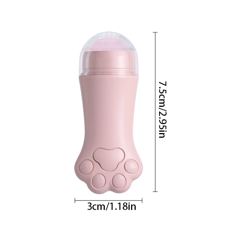 Face Oil Absorbing Roller Skin Care Tool Cat Claw Volcanic Stone Oil Absorber Washable Facial Oil Removing Care Skin Makeup Tool